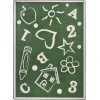 Joy Carpets Playful Patterns Green Kid Art 3ft.10in. x 5ft.4in. Rect. Rug