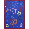 Joy Carpets Playful Patterns Rainbow Kid Art 5ft.4in. x 7ft.8in. Rect. Rug