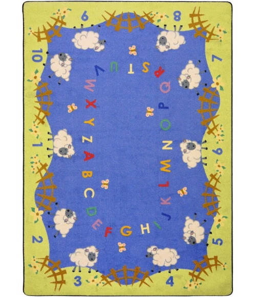 Joy Carpets Kid Essentials Multi Lamby Pie 13ft.2in. Round Rug