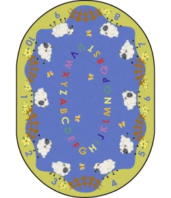 Joy Carpets Kid Essentials Multi Lamby Pie 13ft.2in. Round Rug
