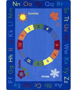 Joy Carpets Kid Essentials Multi Learn Through the Seasons 5ft.4in. x 7ft.8in. Rect. Rug