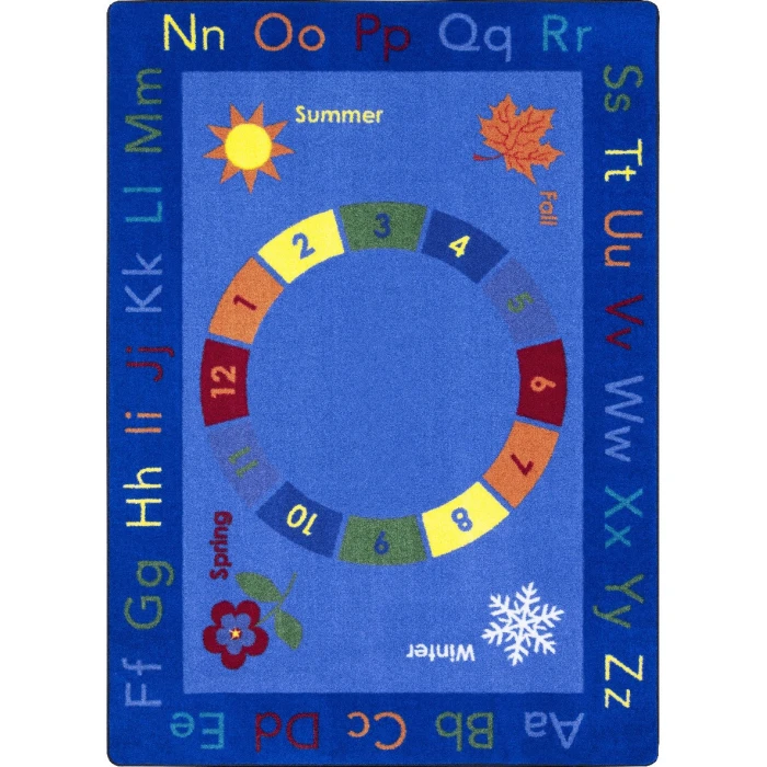 Joy Carpets Kid Essentials Multi Learn Through the Seasons 10ft.9in. x 13ft.2in. Rect. Rug