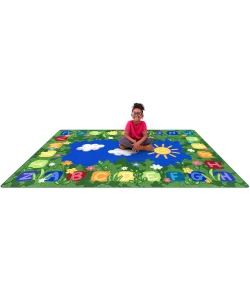 Joy Carpets Kid Essentials Multi Learning Garden 7ft. 8in. x 10ft. 9in. Rect. Rug