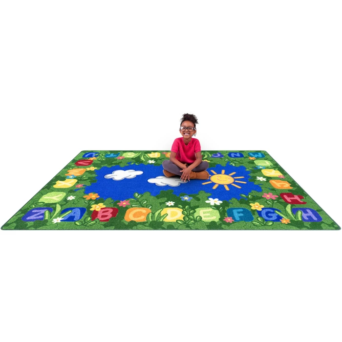 Joy Carpets Kid Essentials Multi Learning Garden 7ft. 8in. x 10ft. 9in. Rect. Rug