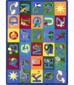 Joy Carpets Kid Essentials Multi Learning Letter Sounds 7ft.8in. x 10ft.9in. Rect. Rug