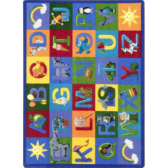 Joy Carpets Kid Essentials Multi Learning Letter Sounds 10ft.9in. x 13ft.2in. Rect. Rug