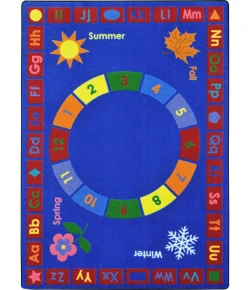 Joy Carpets Kid Essentials Multi Learning Time 7ft.8in. x 10ft.9in. Rect. Rug