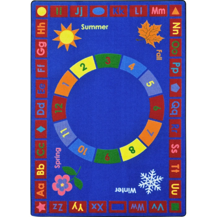 Joy Carpets Kid Essentials Multi Learning Time 10ft.9in. x 13ft.2in. Rect. Rug