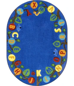 Joy Carpets Kid Essentials Multi Learning Tree 7ft.8in. x 10ft.9in. Oval Rug