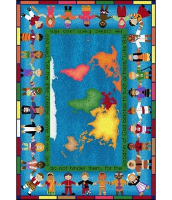 Joy Carpets Kid Essentials Multi Let the Children Come 7ft.8in. x 10ft.9in. Rect. Rug