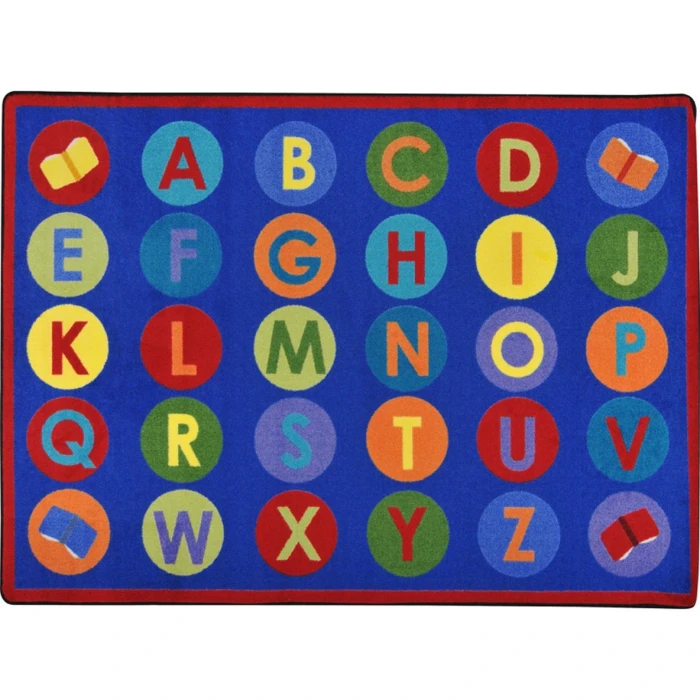 Joy Carpets Kid Essentials Multi Library Dots 2ft.1in. x 7ft.8in. Rect. Rug