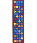 Joy Carpets Kid Essentials Multi Library Dots 2ft.1in. x 7ft.8in. Rect. Rug