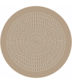Joy Carpets Kid Essentials Beige Like Home 5ft.4in. Round Rug