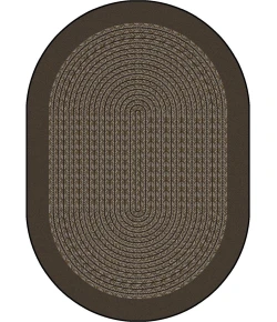Joy Carpets Kid Essentials Chocolate Like Home 3ft.10in. x 5ft.4in. Oval Rug