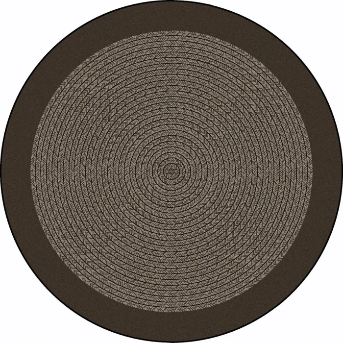 Joy Carpets Kid Essentials Chocolate Like Home 5ft.4in. Round Rug