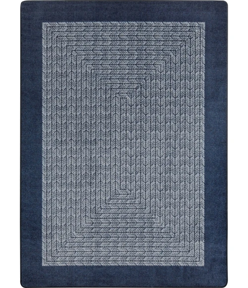 Joy Carpets Kid Essentials Navy Like Home 5ft.4in. x 7ft.8in. Rect. Rug