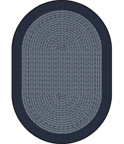Joy Carpets Kid Essentials Navy Like Home 3ft.10in. x 5ft.4in. Oval Rug