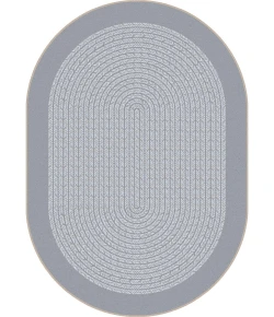 Joy Carpets Kid Essentials Silver Like Home 10ft.9in. x 13ft.2in. Oval Rug