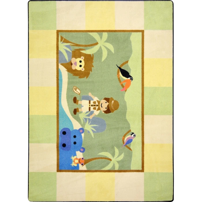 Joy Carpets Kid Essentials Multi Lil Explorer 7ft.8in. x 10ft.9in. Rect. Rug