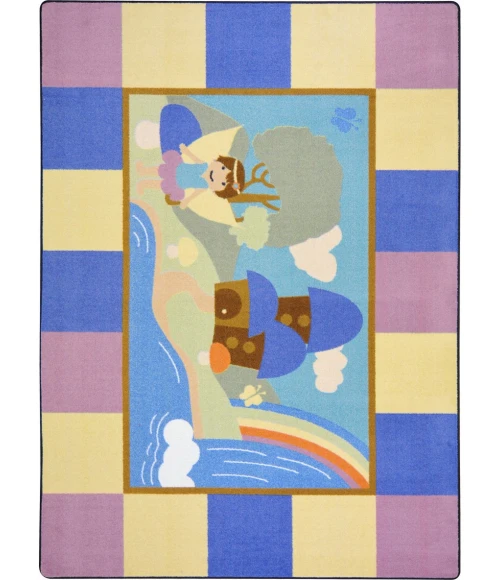 Joy Carpets Kid Essentials Multi Lil Fairy 5ft.4in. x 7ft.8in. Rect. Rug