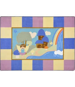 Joy Carpets Kid Essentials Multi Lil' Fairy 5ft.4in. Round Rug