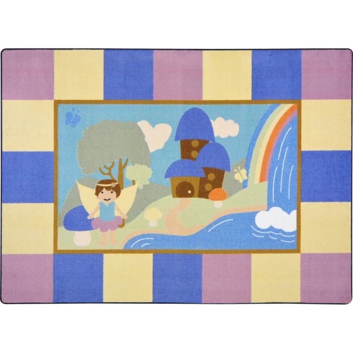 Joy Carpets Kid Essentials Multi Lil' Fairy 7ft.7in. Round Rug