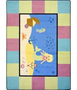 Joy Carpets Kid Essentials Multi Lil Mermaid 7ft.8in. x 10ft.9in. Rect. Rug