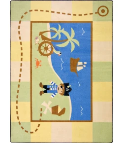 Joy Carpets Kid Essentials Multi Lil Pirate 3ft.10in. x 5ft.4in. Rect. Rug