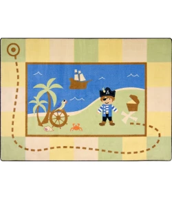 Joy Carpets Kid Essentials Multi Lil' Pirate 5ft.4in. Round Rug