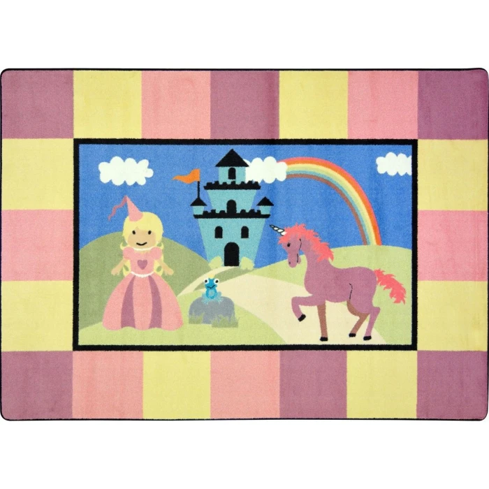 Joy Carpets Kid Essentials Multi Lil' Princess 7ft.7in. Round Rug