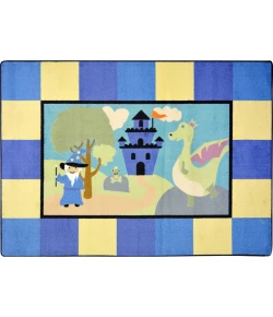 Joy Carpets Kid Essentials Multi Lil' Wizard 5ft.4in. Round Rug