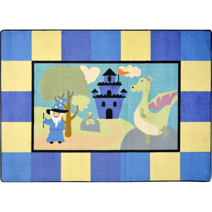 Joy Carpets Kid Essentials Multi Lil' Wizard 7ft.7in. Round Rug