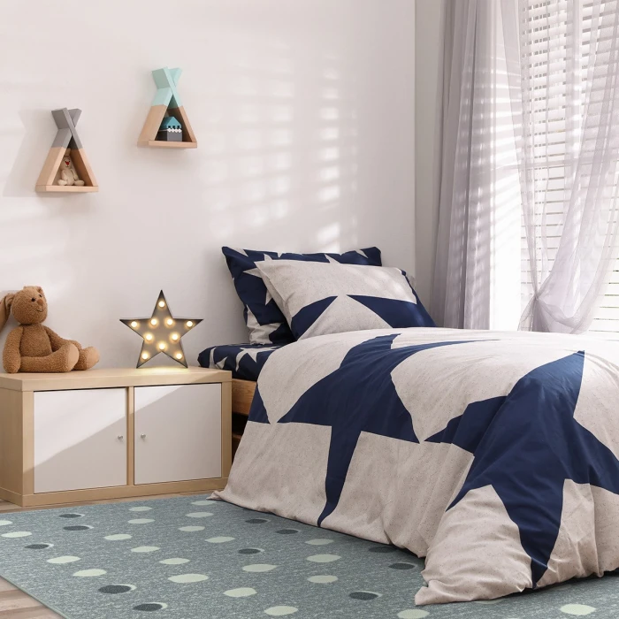 Joy Carpets Claremont Kids Cloudy Little Moons 3ft.10in. x 5ft.4in. Rect. Rug