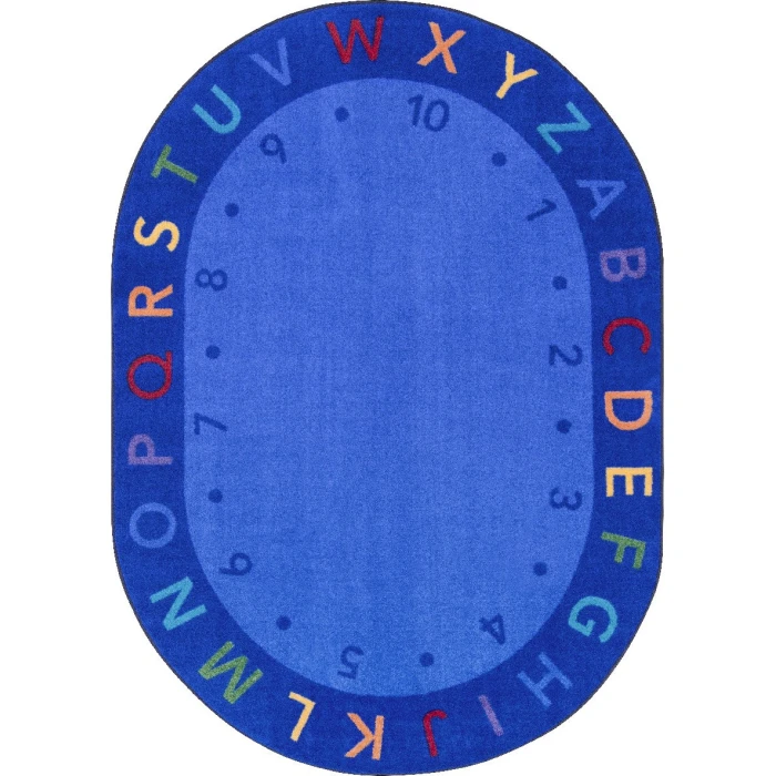 Joy Carpets Kid Essentials Multi Lively Letters 10ft.9in. x 13ft.2in. Oval Rug