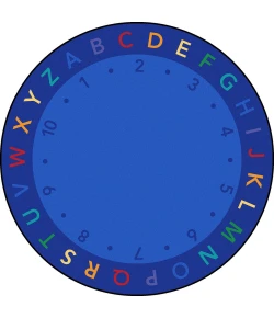 Joy Carpets Kid Essentials Multi Lively Letters 13ft.2in. Round Rug