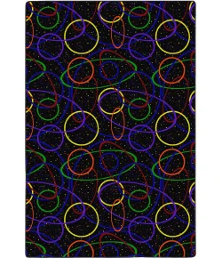 Joy Carpets Neon Lights Fluorescent Looped 6ft. x 9ft. Rect. Rug