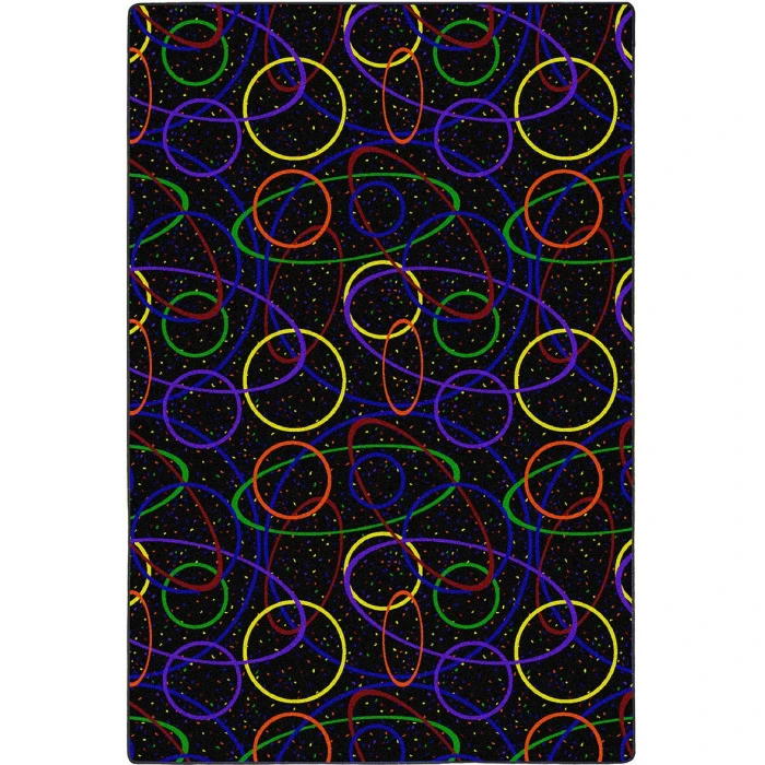 Joy Carpets Neon Lights Fluorescent Looped 4ft. x 6ft. Rect. Rug