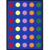 Joy Carpets Kid Essentials Multi Lots of Dots 7ft.8in. x 10ft.9in. Rect. Rug