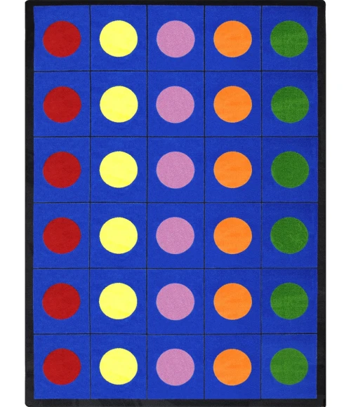 Joy Carpets Kid Essentials Multi Lots of Dots 10ft.9in. x 13ft.2in. Rect. Rug