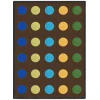 Joy Carpets Kid Essentials Earthtone Lots of Dots 10ft.9in. x 13ft.2in. Rect. Rug