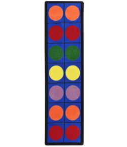 Joy Carpets Kid Essentials Multi Lots of Dots 2ft.1in. x 7ft.8in. Rect. Rug