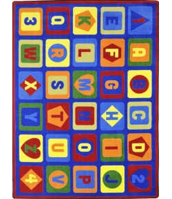 Joy Carpets Kid Essentials Multi Lots to Learn 5ft.4in. x 7ft.8in. Rect. Rug