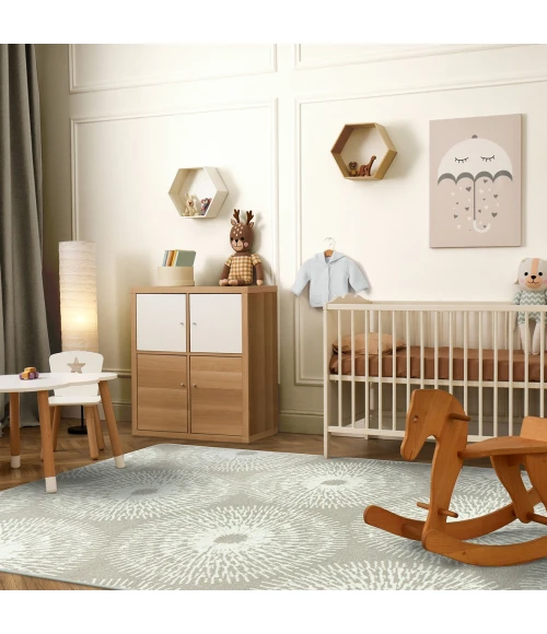 Joy Carpets Claremont Kids Linen Make A Wish 5ft.4in. x 7ft.8in. Rect. Rug