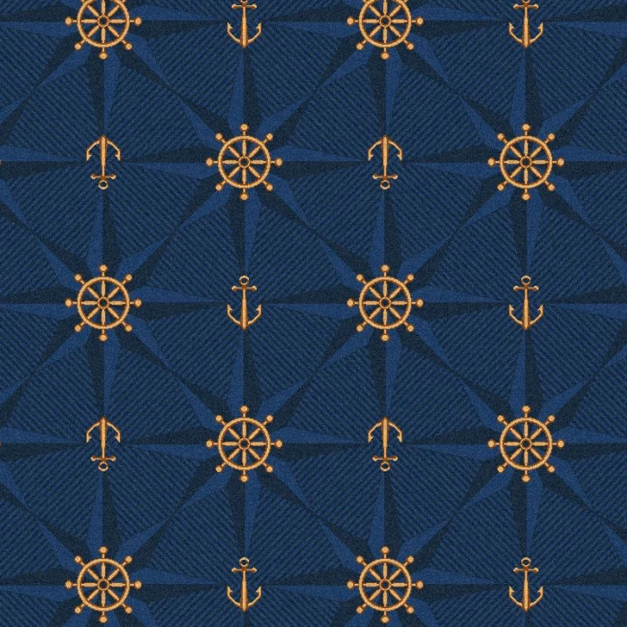 Joy Carpets Kaleidoscope Navy Mariners Tale 10ft.9in. x 13ft.2in. Rect. Rug