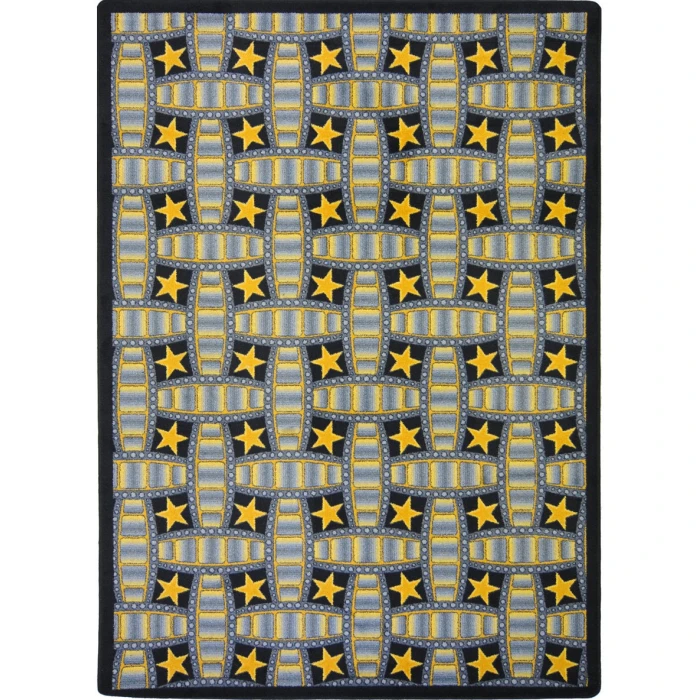 Joy Carpets Any Day Matinee Gray Marquee Star 7ft.8in. x 10ft.9in. Rect. Rug