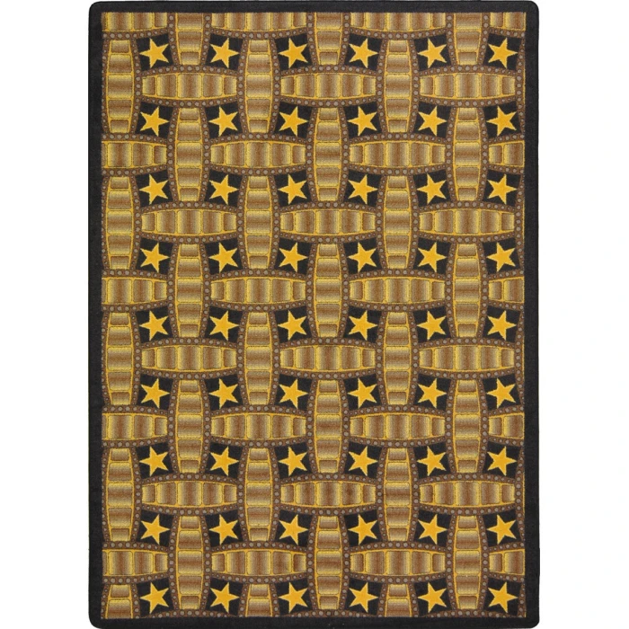 Joy Carpets Any Day Matinee Chocolate Marquee Star 7ft.8in. x 10ft.9in. Rect. Rug