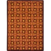 Joy Carpets Any Day Matinee Red Marquee Star 3ft.10in. x 5ft.4in. Rect. Rug