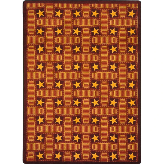 Joy Carpets Any Day Matinee Red Marquee Star 7ft.8in. x 10ft.9in. Rect. Rug