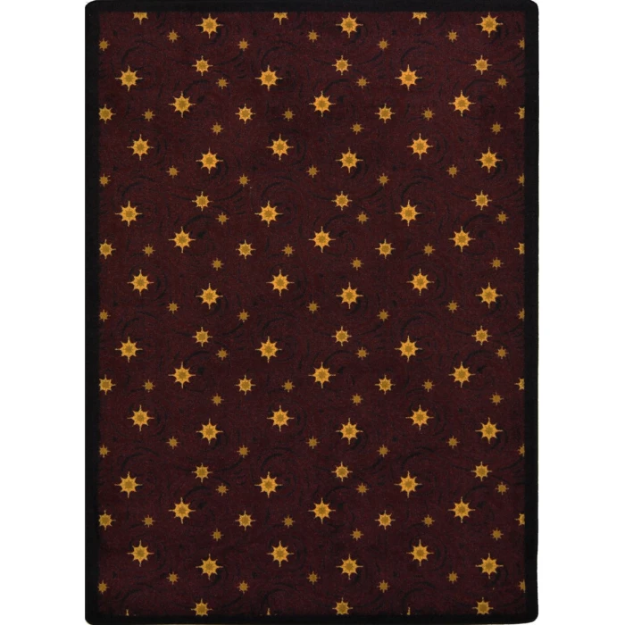 Joy Carpets Any Day Matinee Burgundy Milky Way 7ft.8in. x 10ft.9in. Rect. Rug