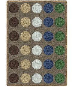 Joy Carpets Kid Essentials Multi Mindful Seating 7ft.8in. x 10ft.9in. Rect. Rug